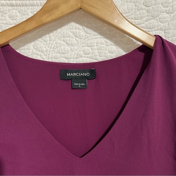 MARCIANO Purple Lined Sleeveless Tank Blouse Size Small-#282 - Picture 7 of 8